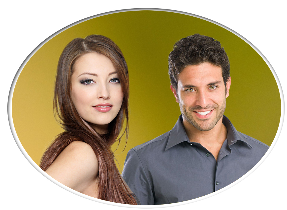 Fotoporcellana ovale due teste