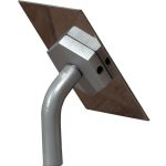 Supporto inox a terreno per cristalli rettangolari