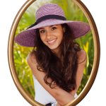 Cornice in bronzo ovale